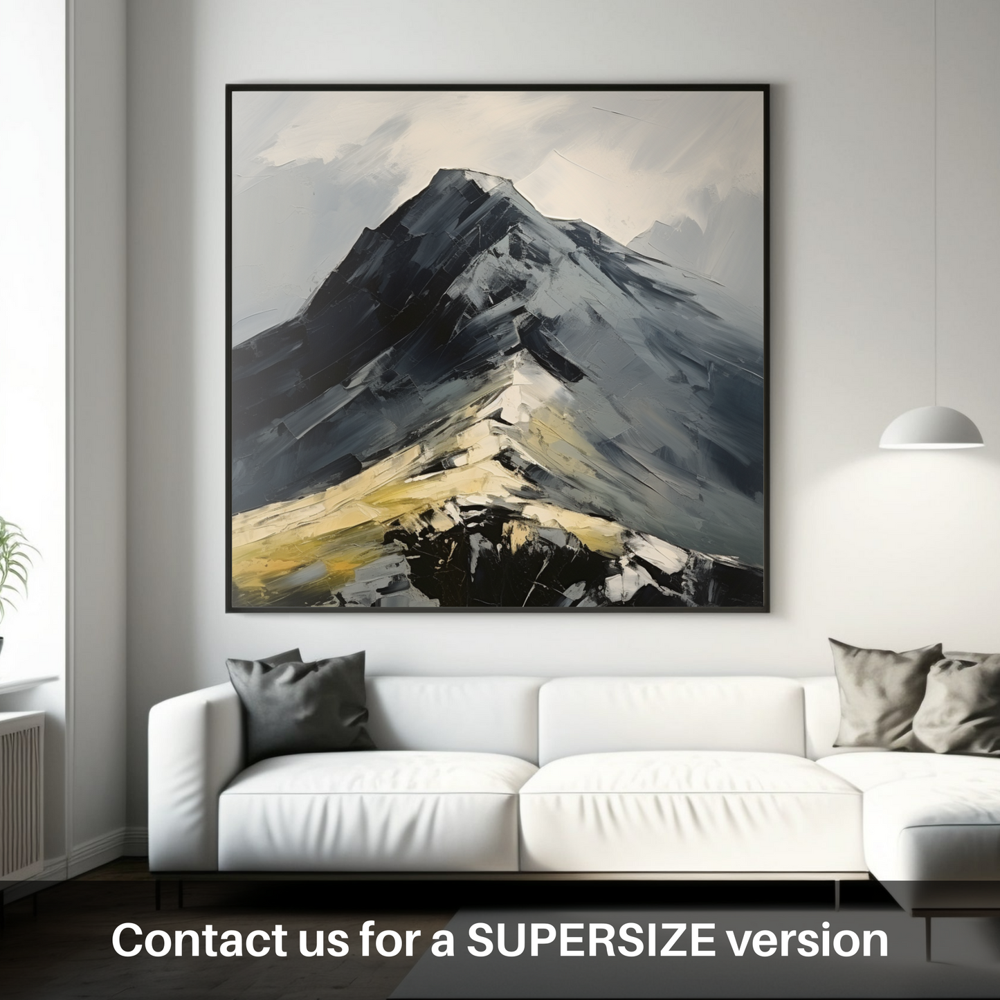 Painting and Art Print of Beinn Ìme. Beinn Ìme: An Expressionist Ode to the Scottish Highlands.