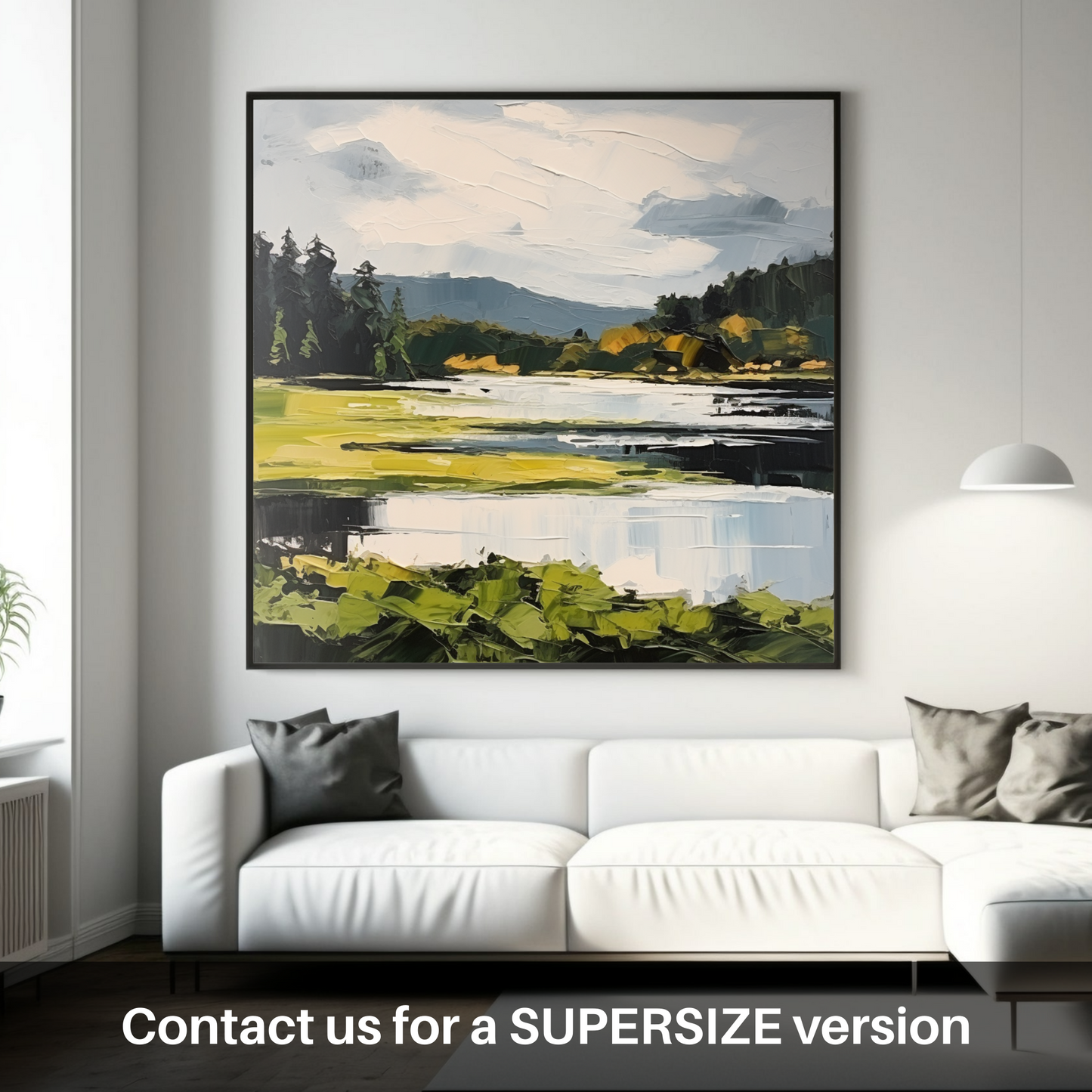 Huge supersize print of Loch Ard, Stirling in summer