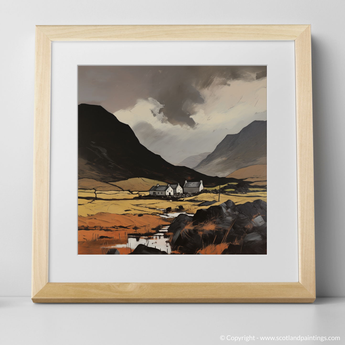 Art Print of Càrn an Tuirc with a natural frame