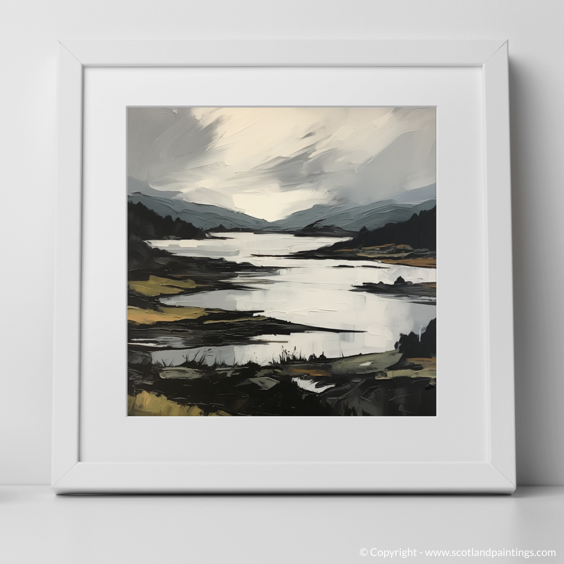 Art Print of Loch Doon, Ayrshire with a white frame