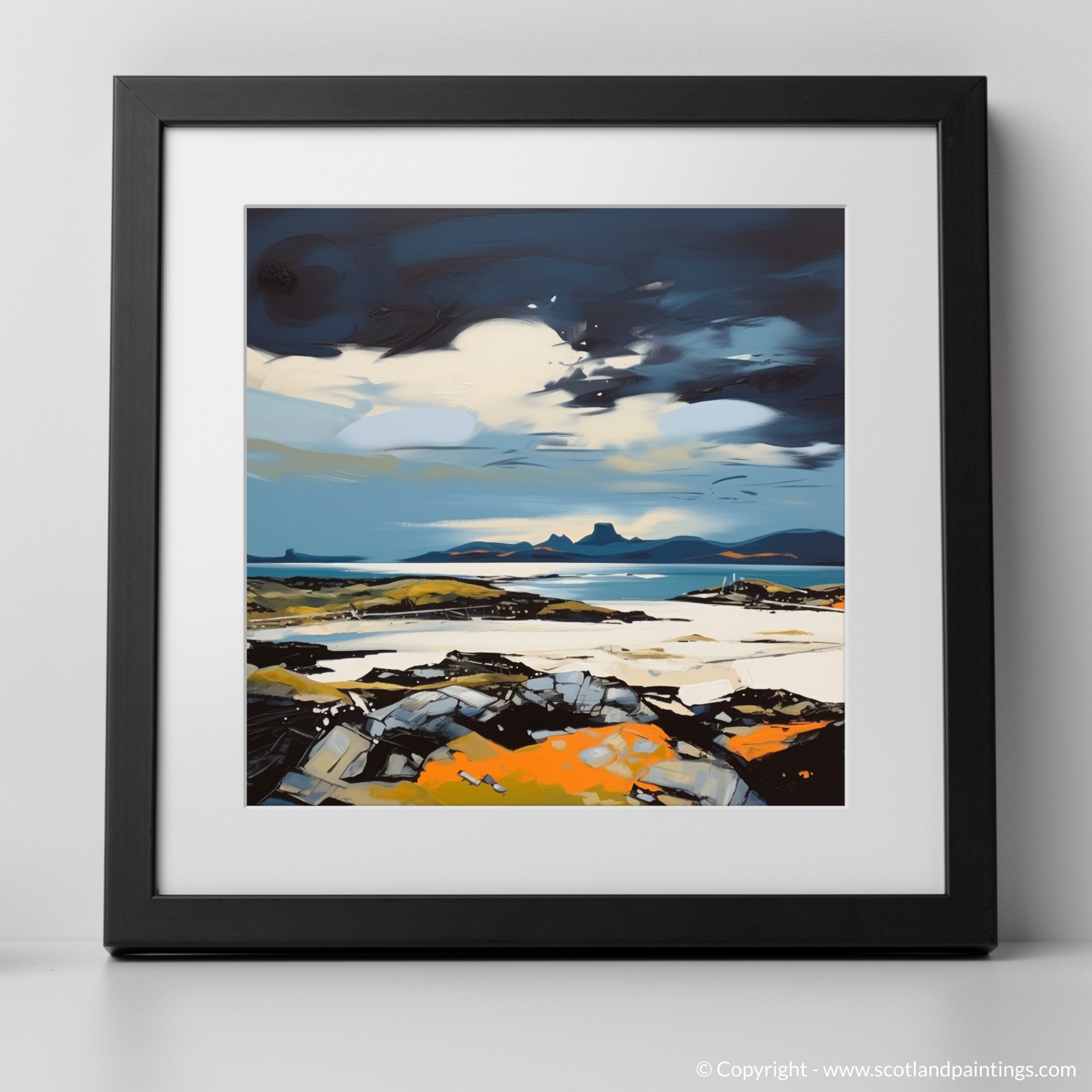 Art Print of Isle of Barra, Outer Hebrides with a black frame