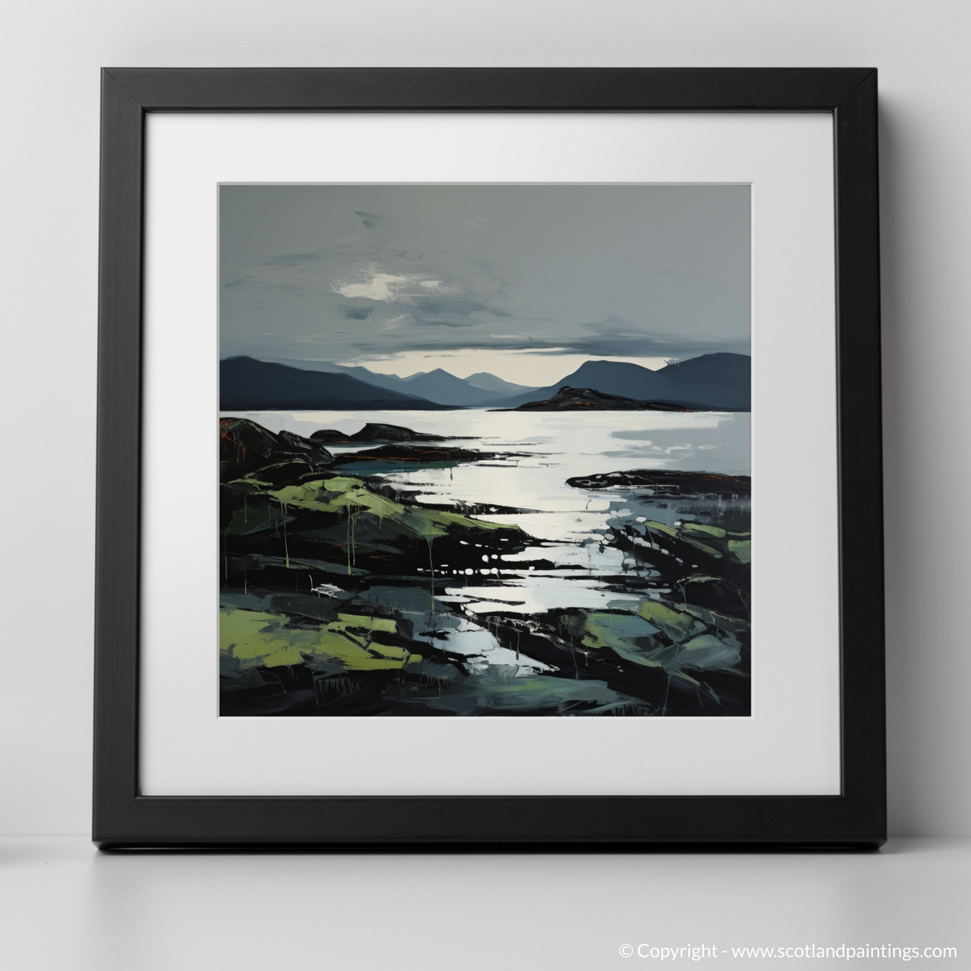 Art Print of Isle of Bute, Firth of Clyde with a black frame
