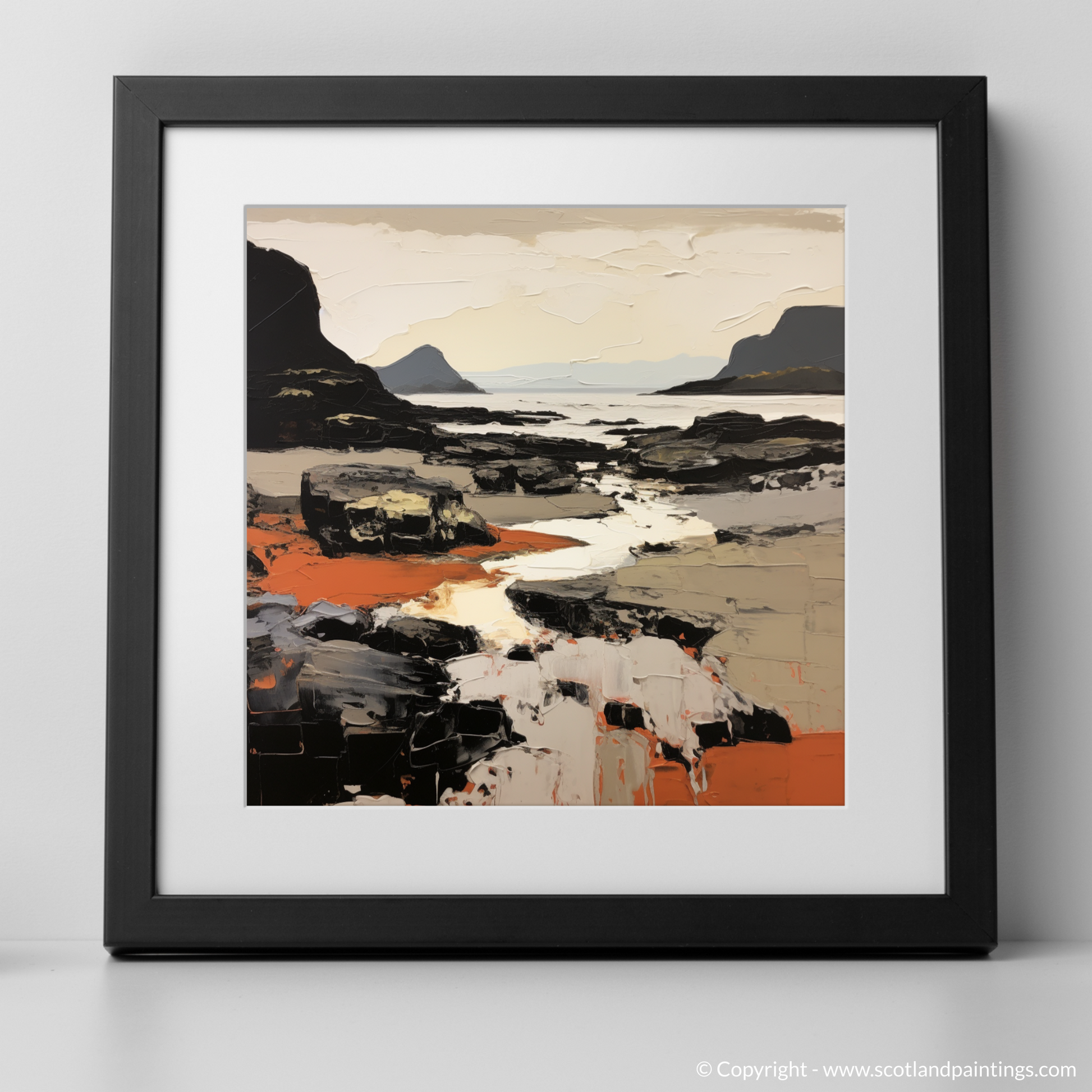 Art Print of Coral Beach, Claigan, Isle of Skye with a black frame