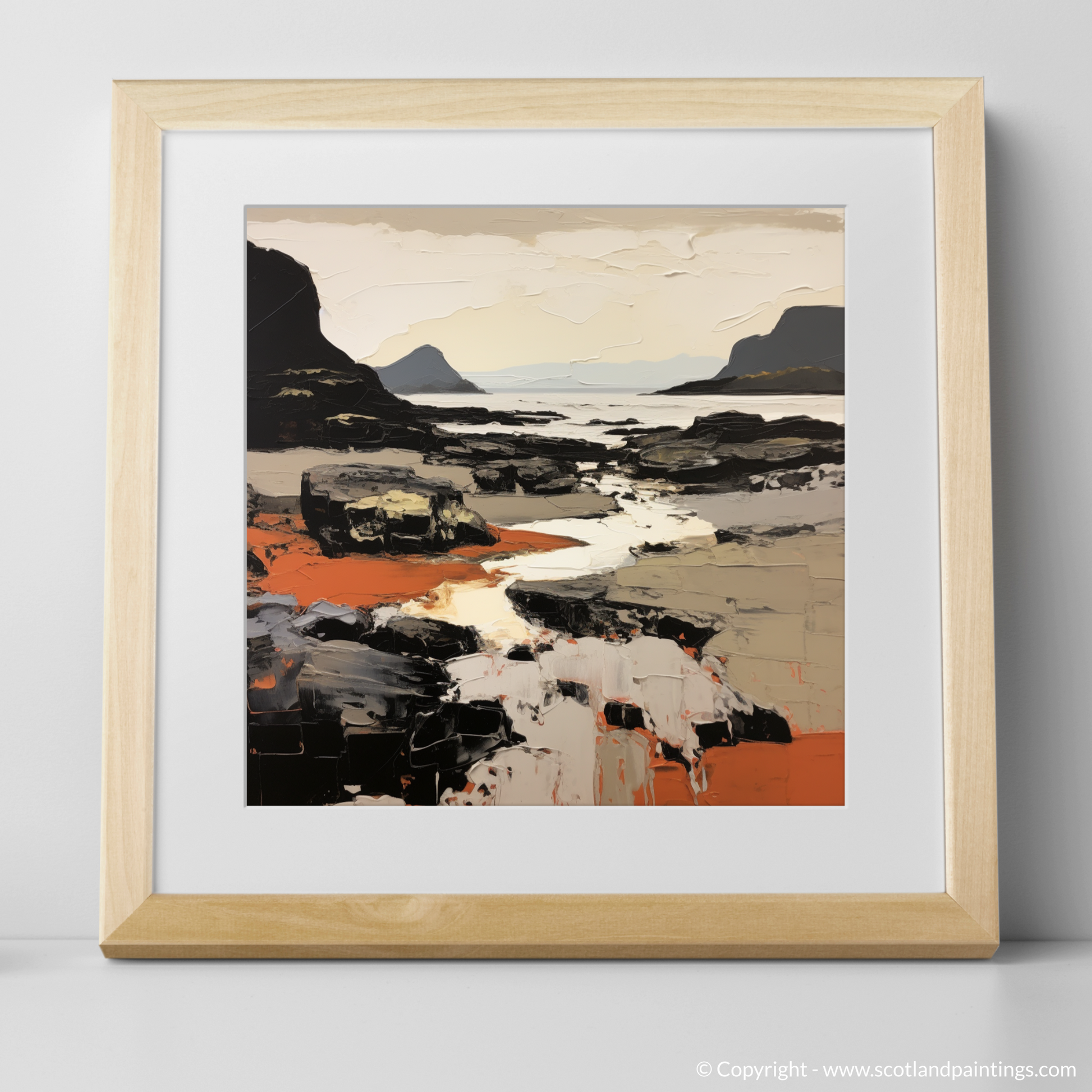 Art Print of Coral Beach, Claigan, Isle of Skye with a natural frame