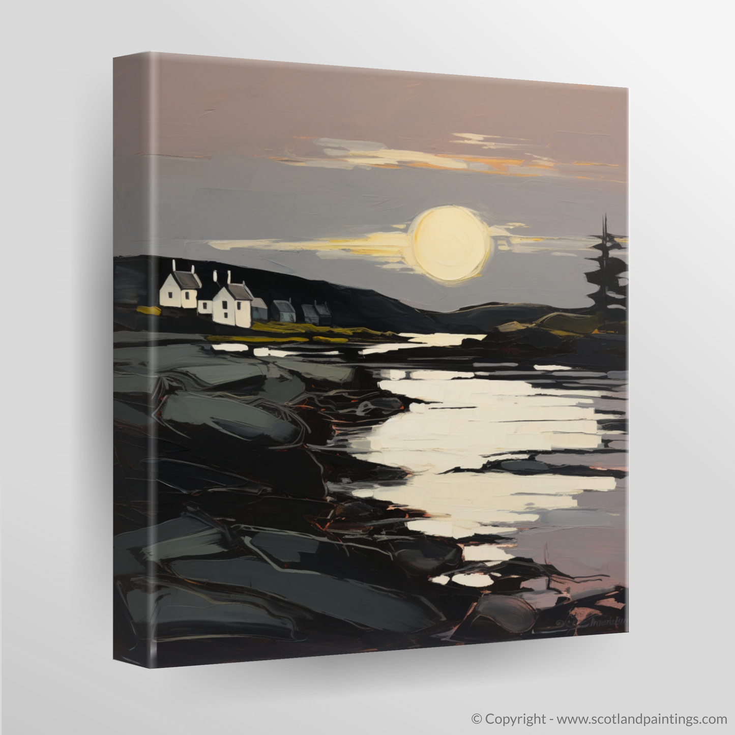 Painting and Art Print of Largo Bay, Fife. Twilight Embrace of Largo Bay.