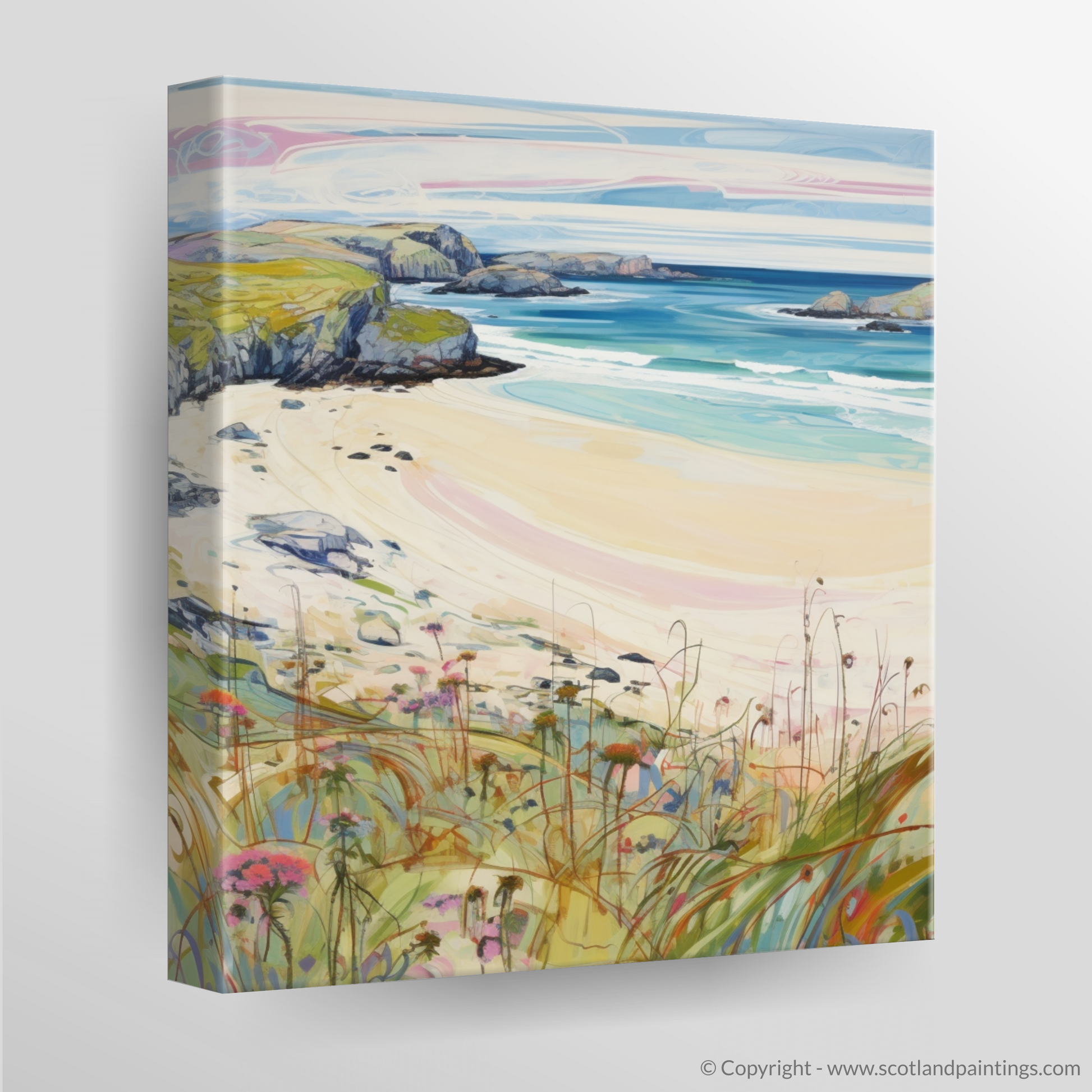 Canvas Print of Durness Beach, Sutherland in summer
