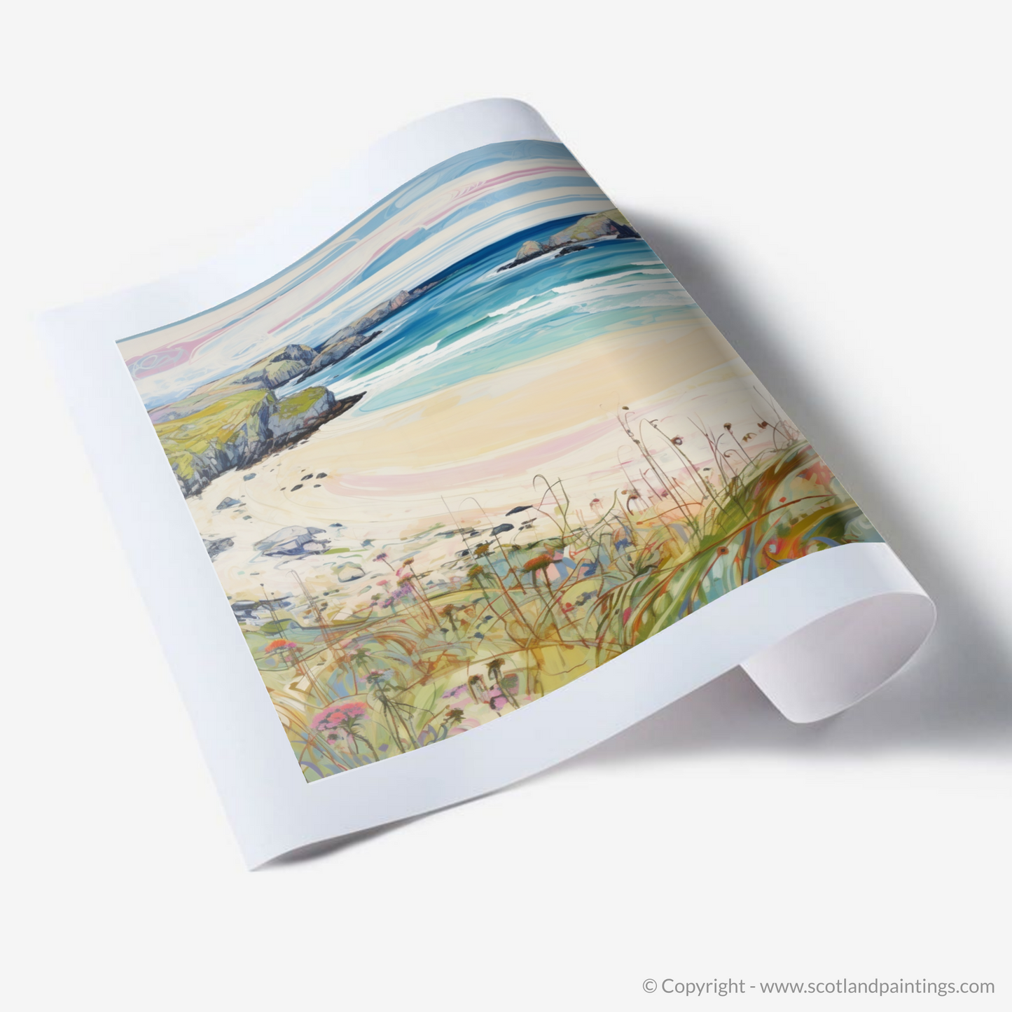 Art Print of Durness Beach, Sutherland in summer