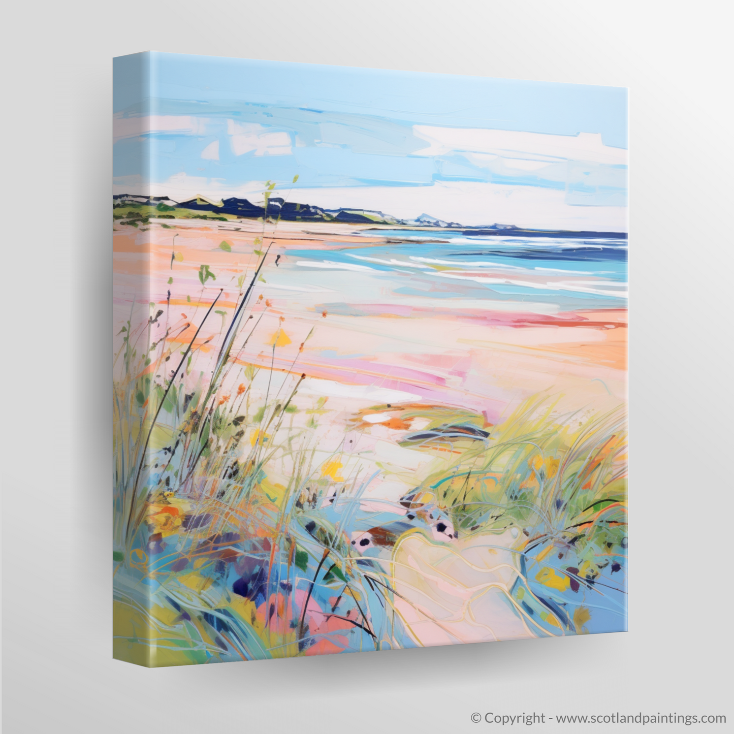 Canvas Print of Longniddry Beach, East Lothian in summer