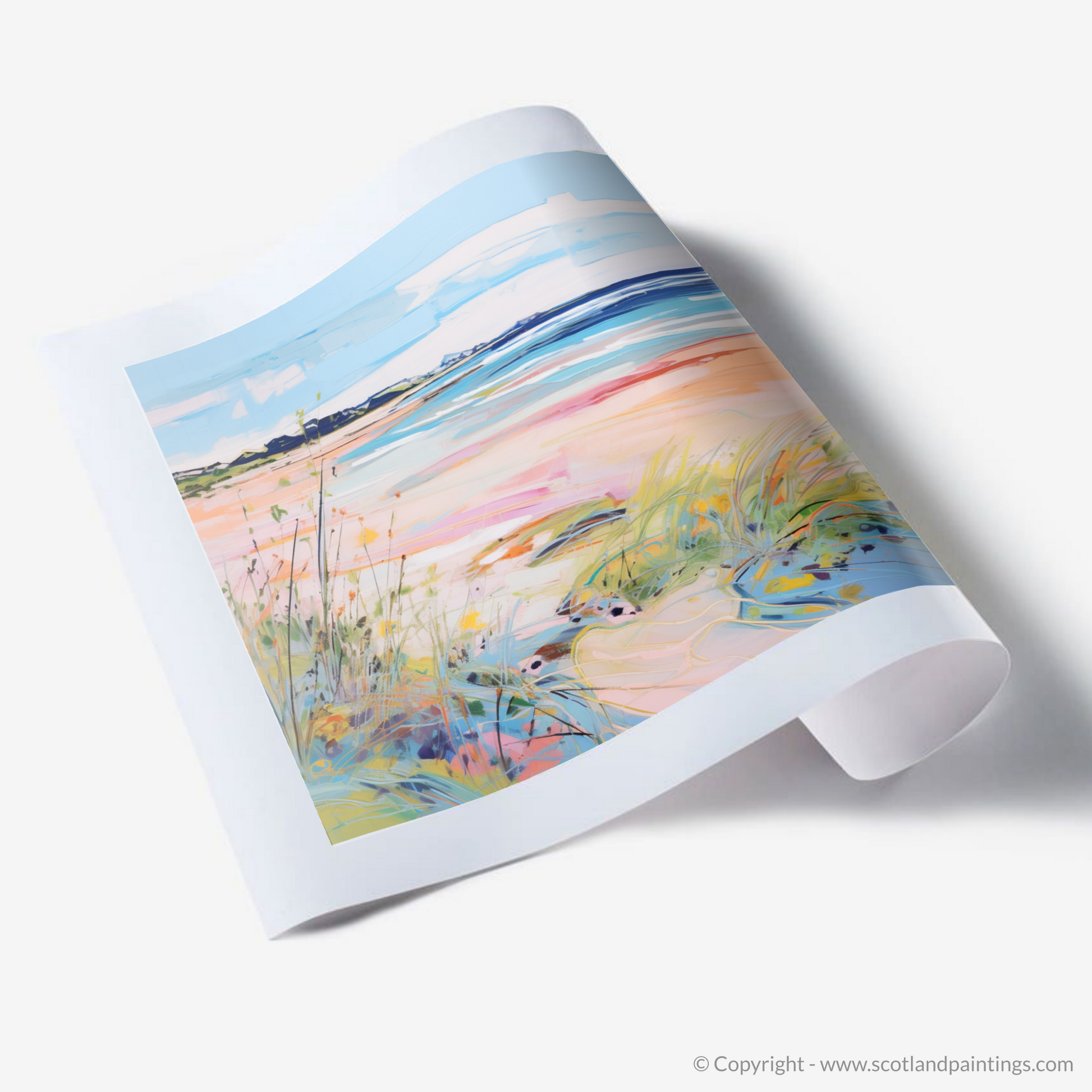 Art Print of Longniddry Beach, East Lothian in summer