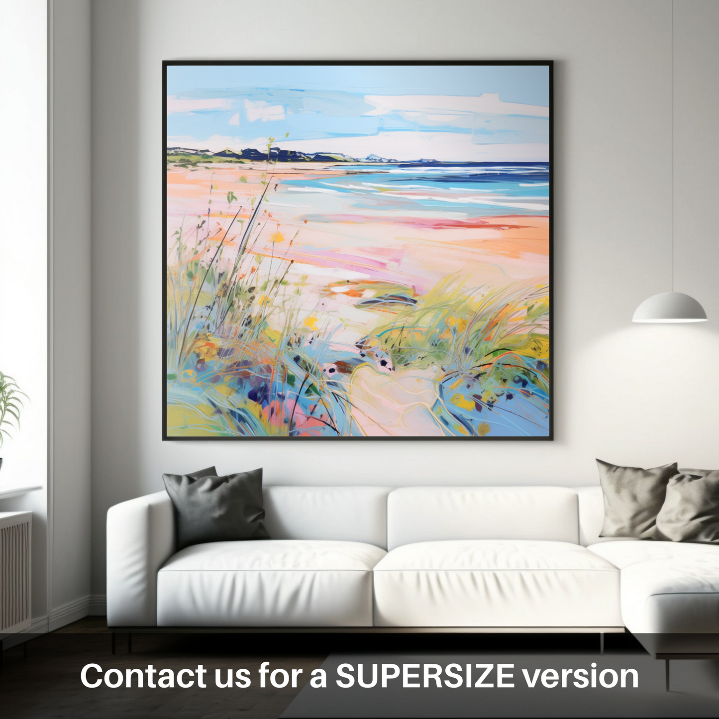 Huge supersize print of Longniddry Beach, East Lothian in summer