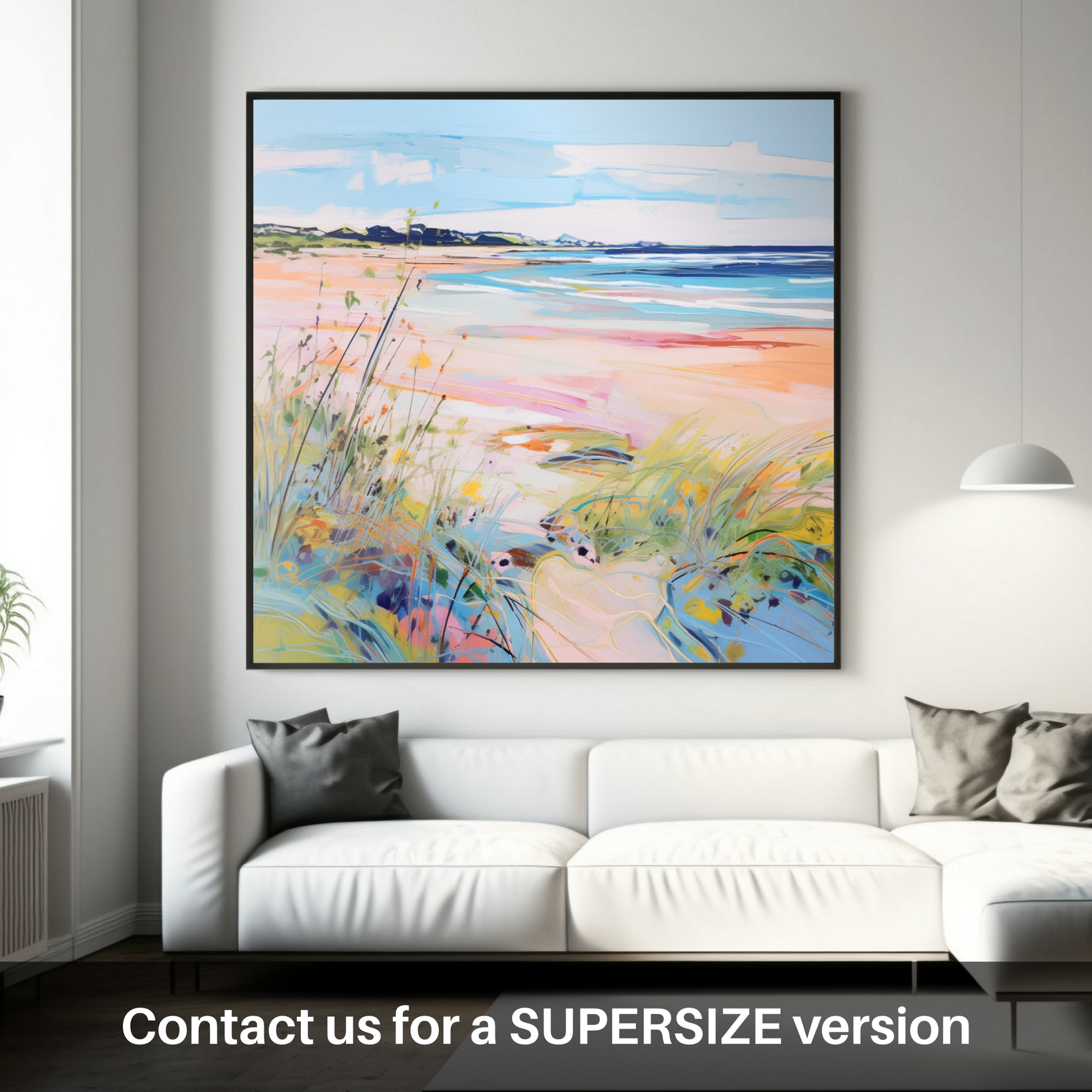 Huge supersize print of Longniddry Beach, East Lothian in summer