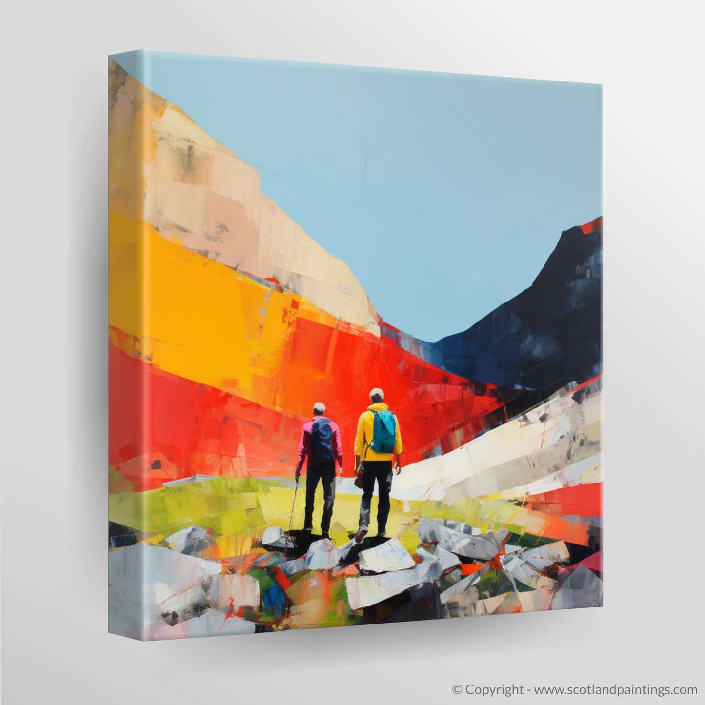 Canvas Print of Hikers in Glencoe