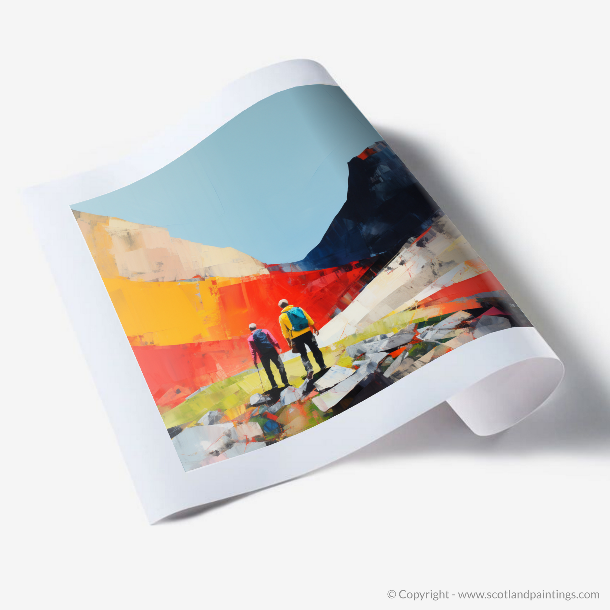 Art Print of Hikers in Glencoe