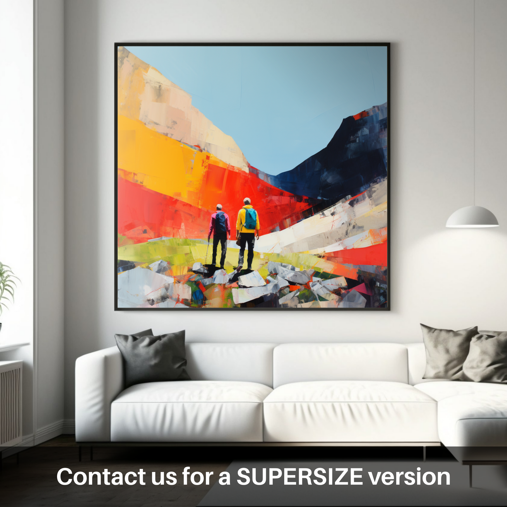 Huge supersize print of Hikers in Glencoe