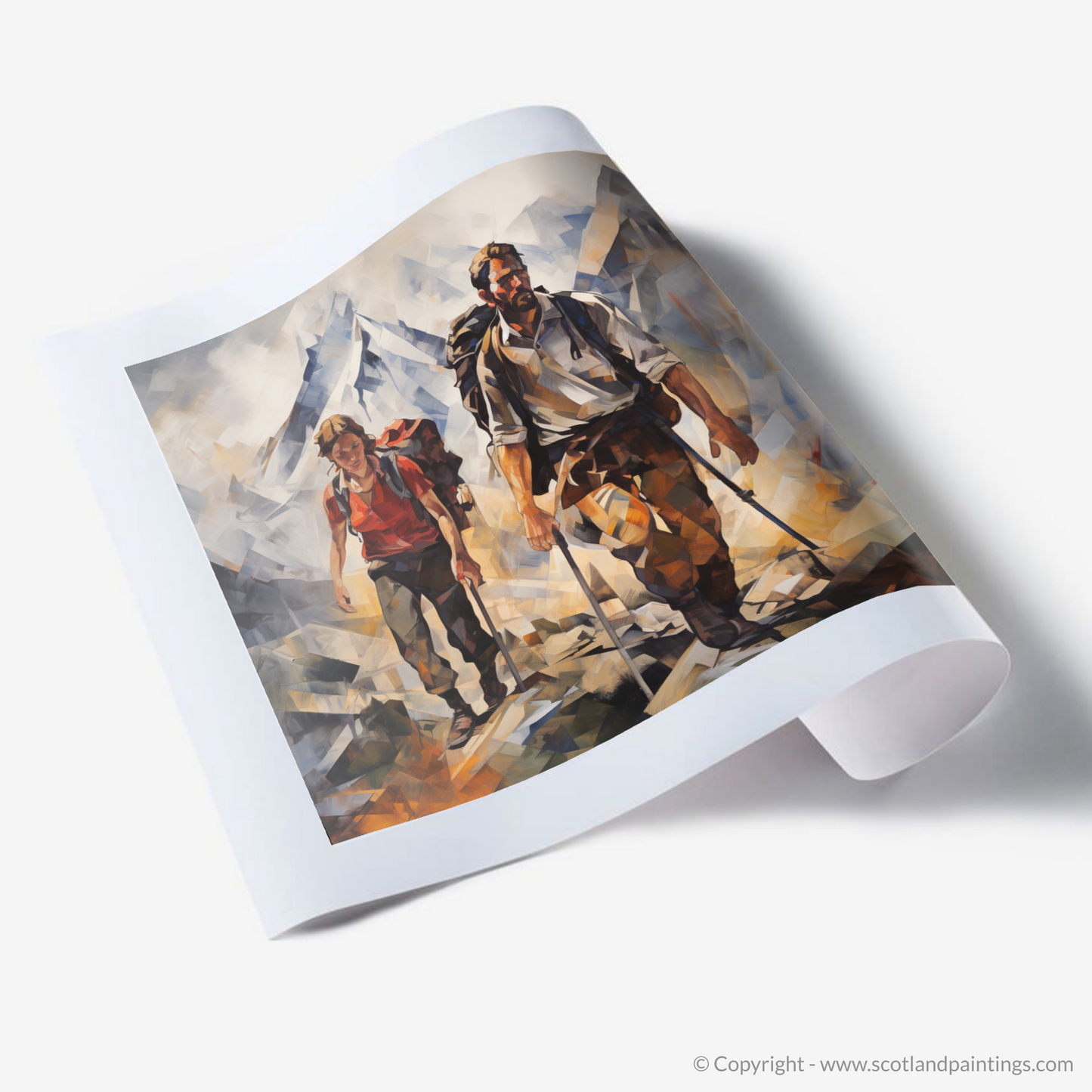 Art Print of Hikers in Glencoe