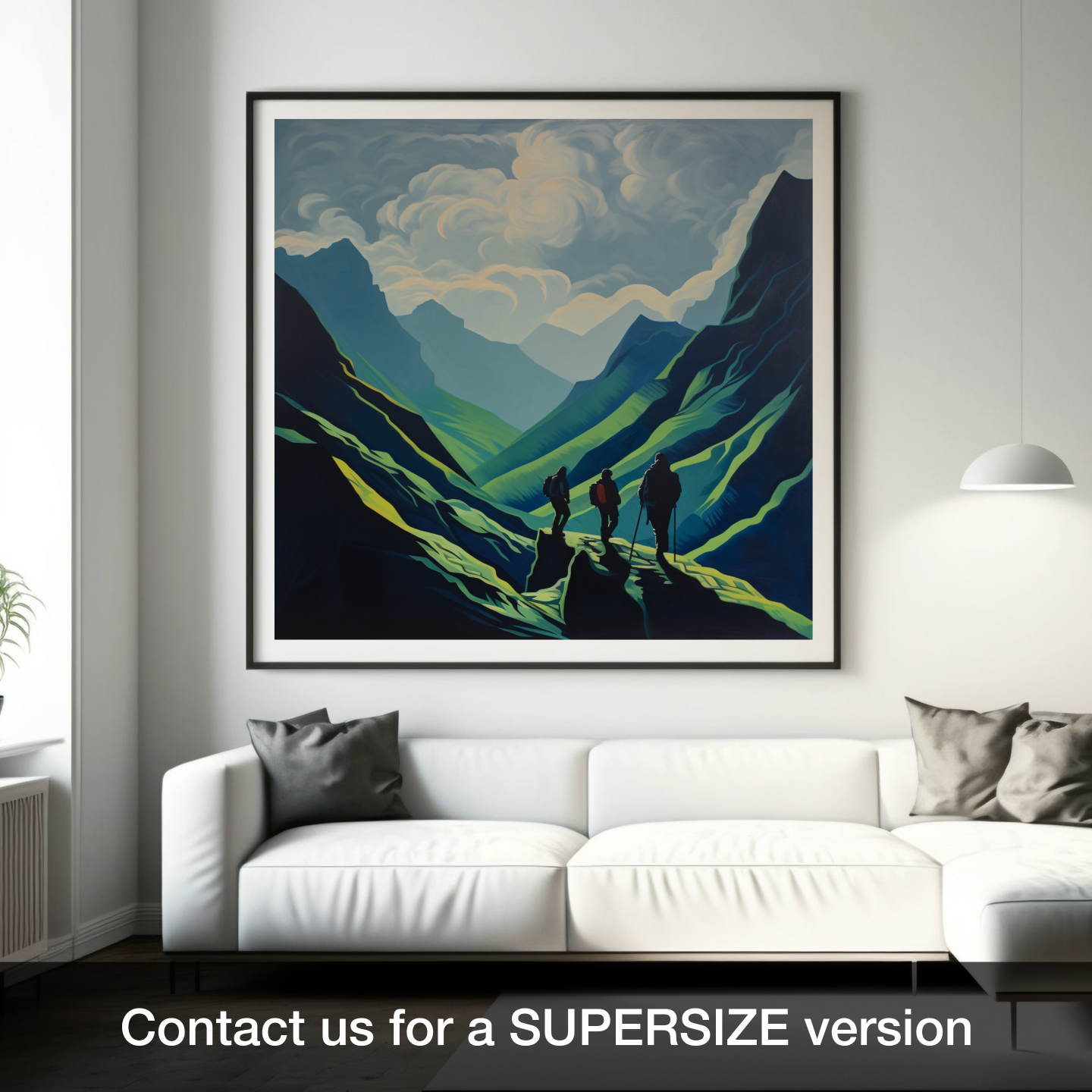 Hikers in Glencoe: A Minimalist Ode to Scotland's Wild Terrain