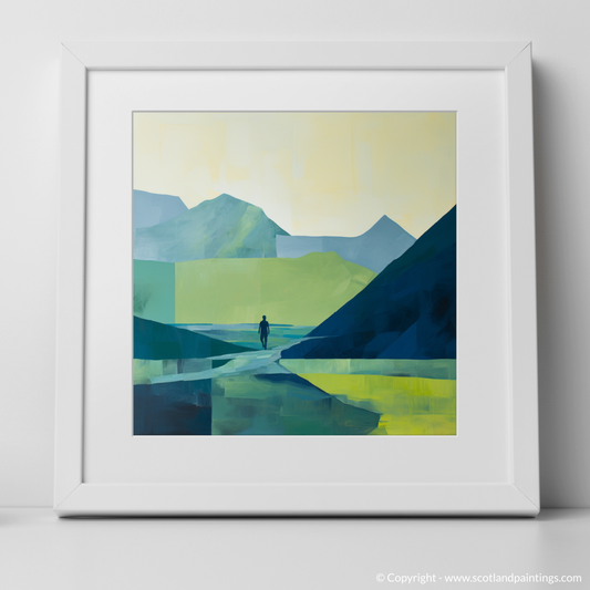 Lone Hiker's Tranquility in Glencoe Summer