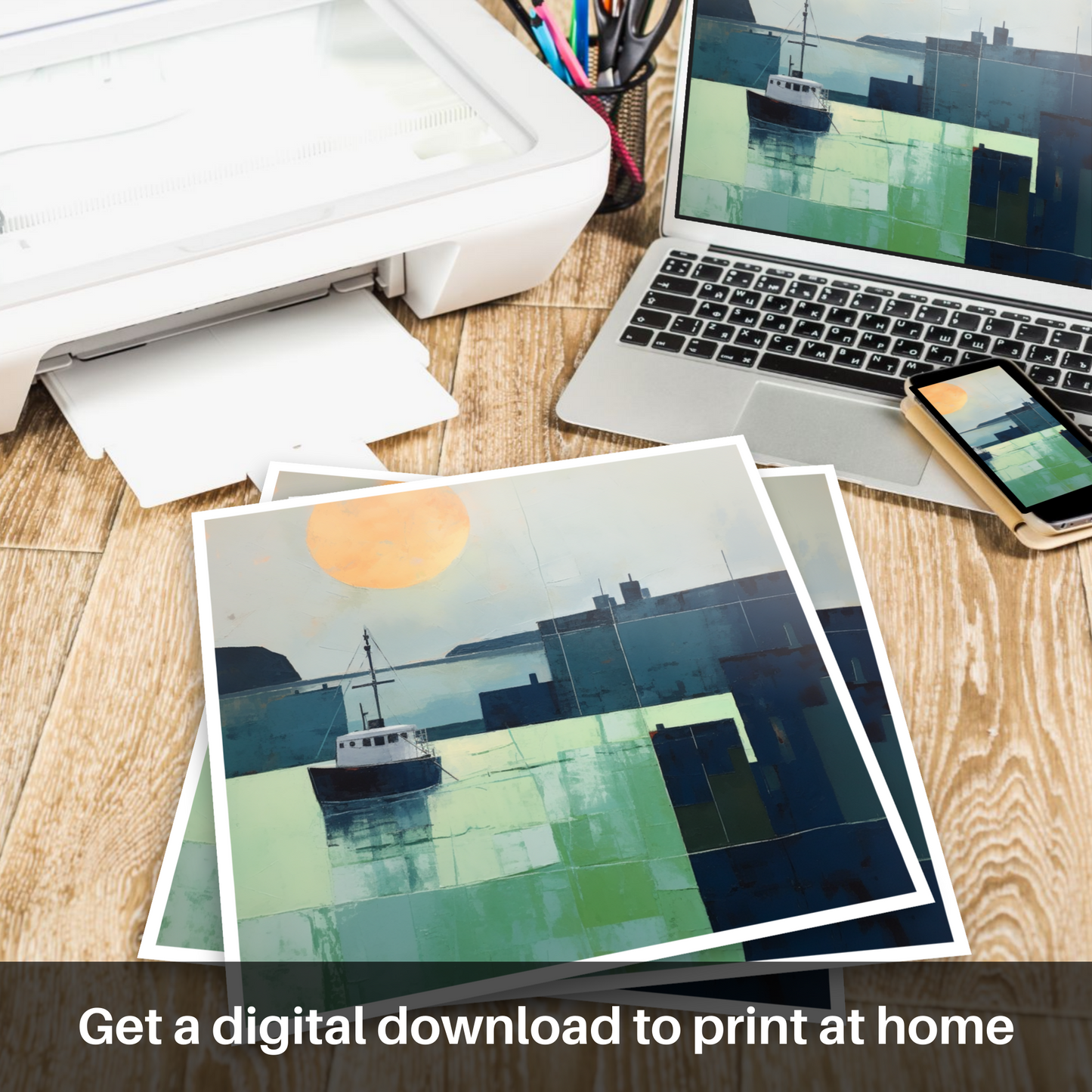 Craobh Haven Harbour at Dusk: A Study in Minimalist Serenity