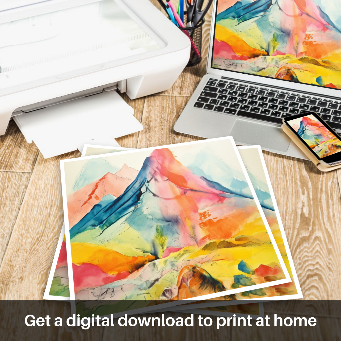 Vibrant Highland Rhapsody: An Abstract Ode to Stob Dearg