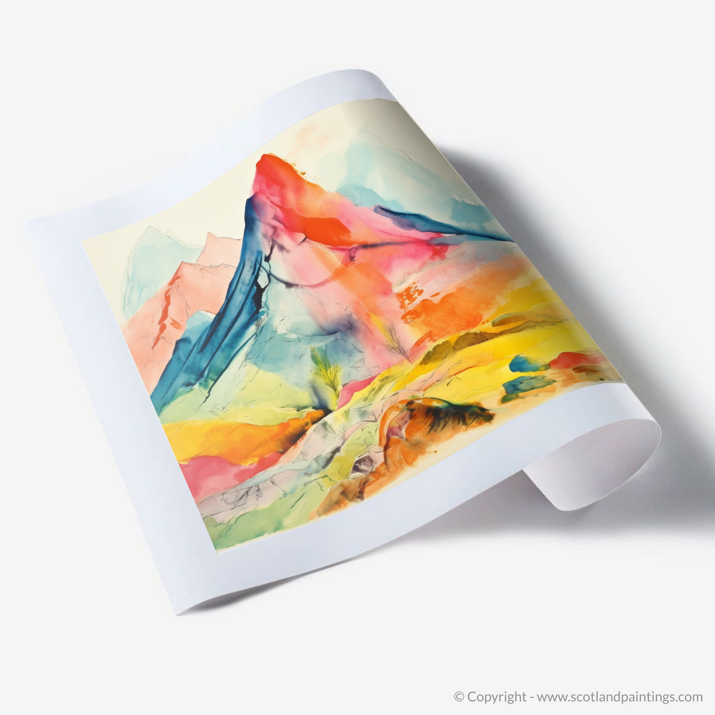 Vibrant Highland Rhapsody: An Abstract Ode to Stob Dearg