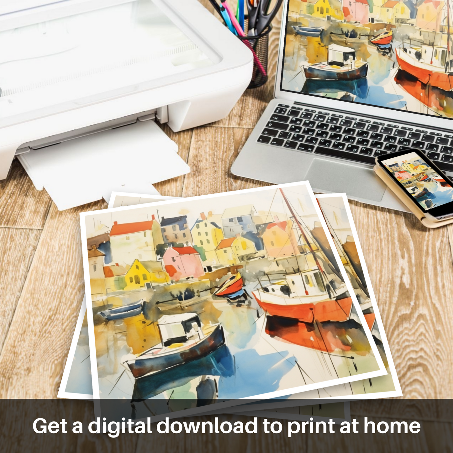 Abstract Whimsy of Findochty Harbour