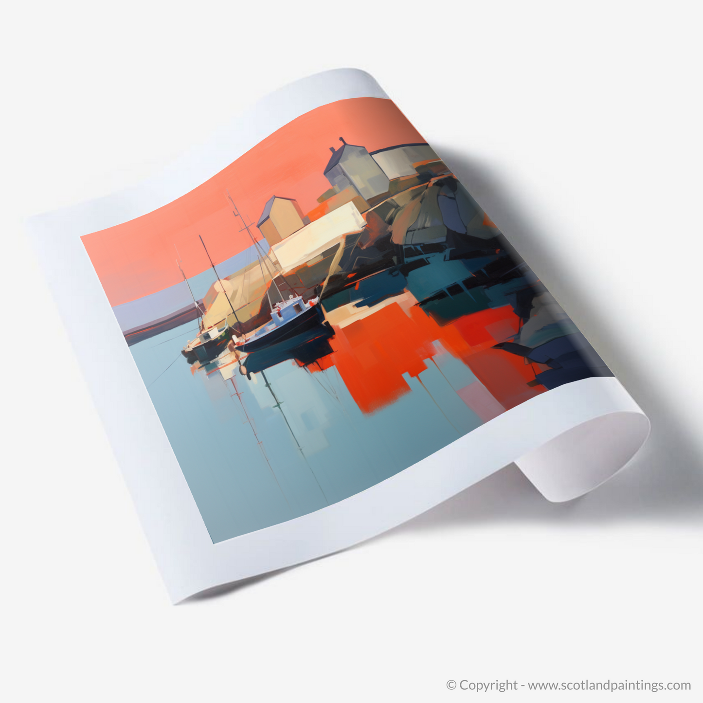 Dusk at Portnahaven: A Contemporary Harbour Reflection