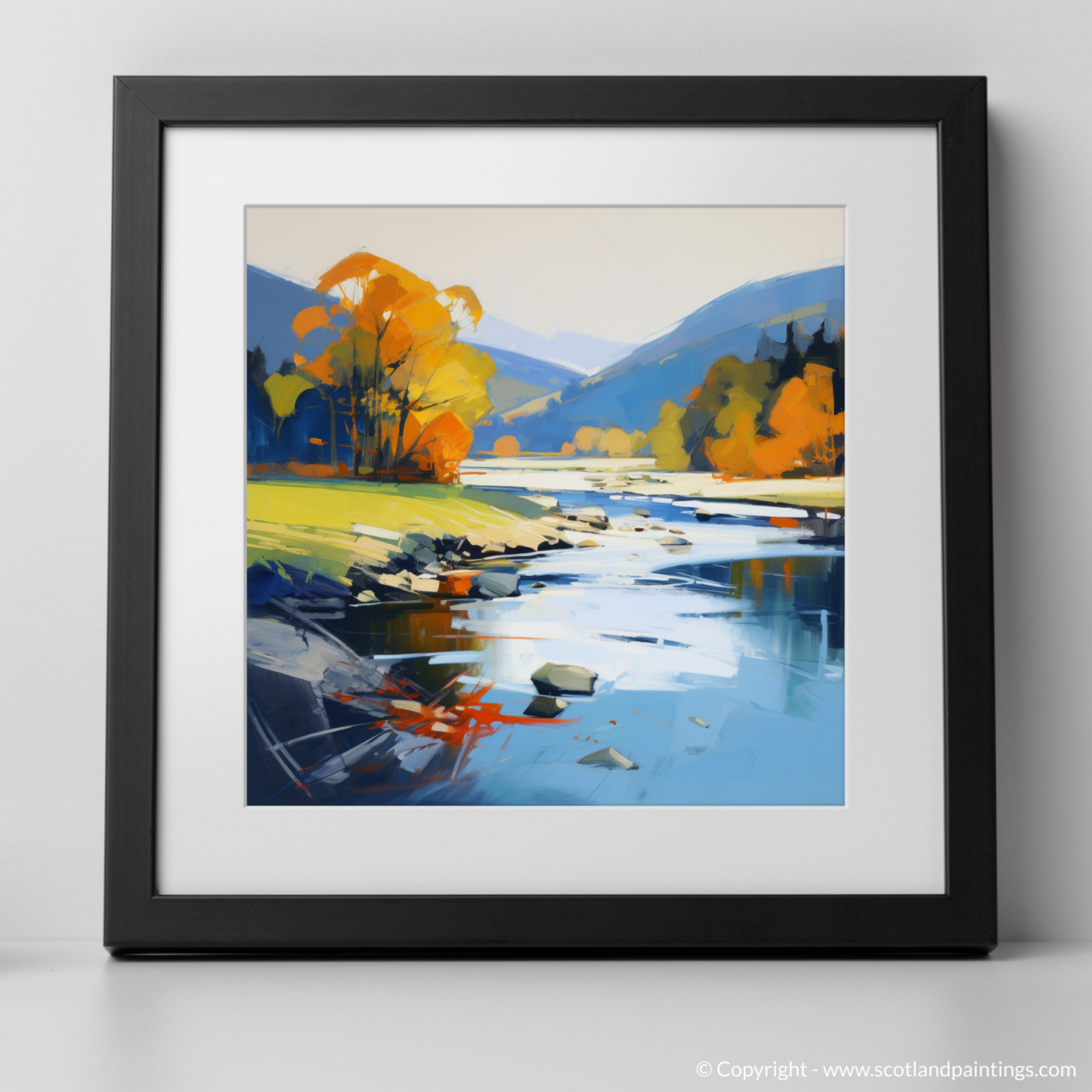 River Tummel's Fiery Rhapsody: A Vivid Dance of Scottish Splendour