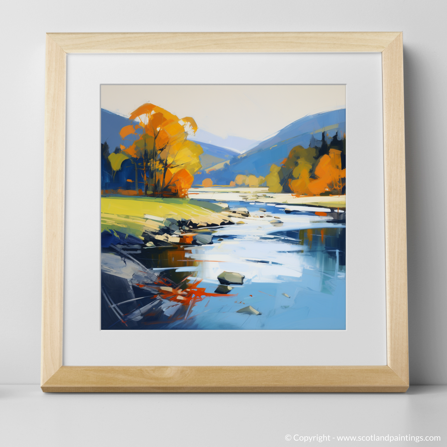 River Tummel's Fiery Rhapsody: A Vivid Dance of Scottish Splendour