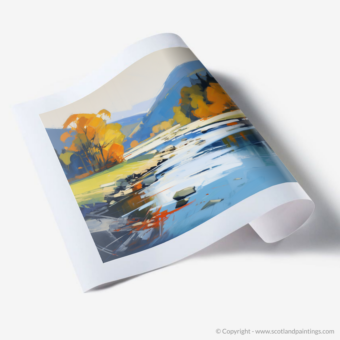 River Tummel's Fiery Rhapsody: A Vivid Dance of Scottish Splendour