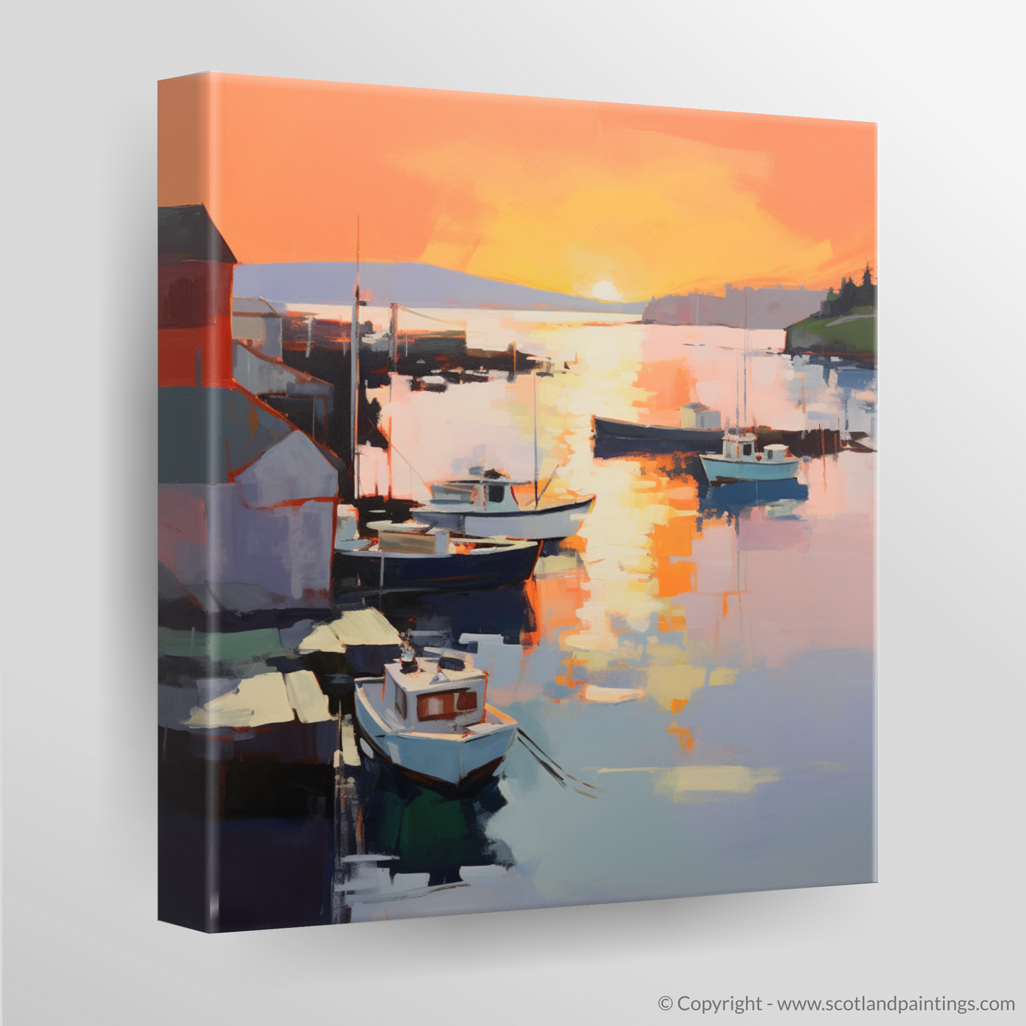 Tobermory Harbour at Sunset: A Contemporary Serenade in Colour