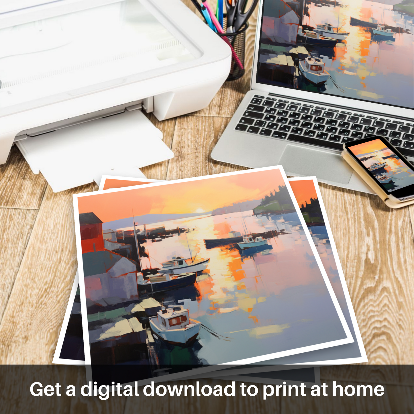 Tobermory Harbour at Sunset: A Contemporary Serenade in Colour