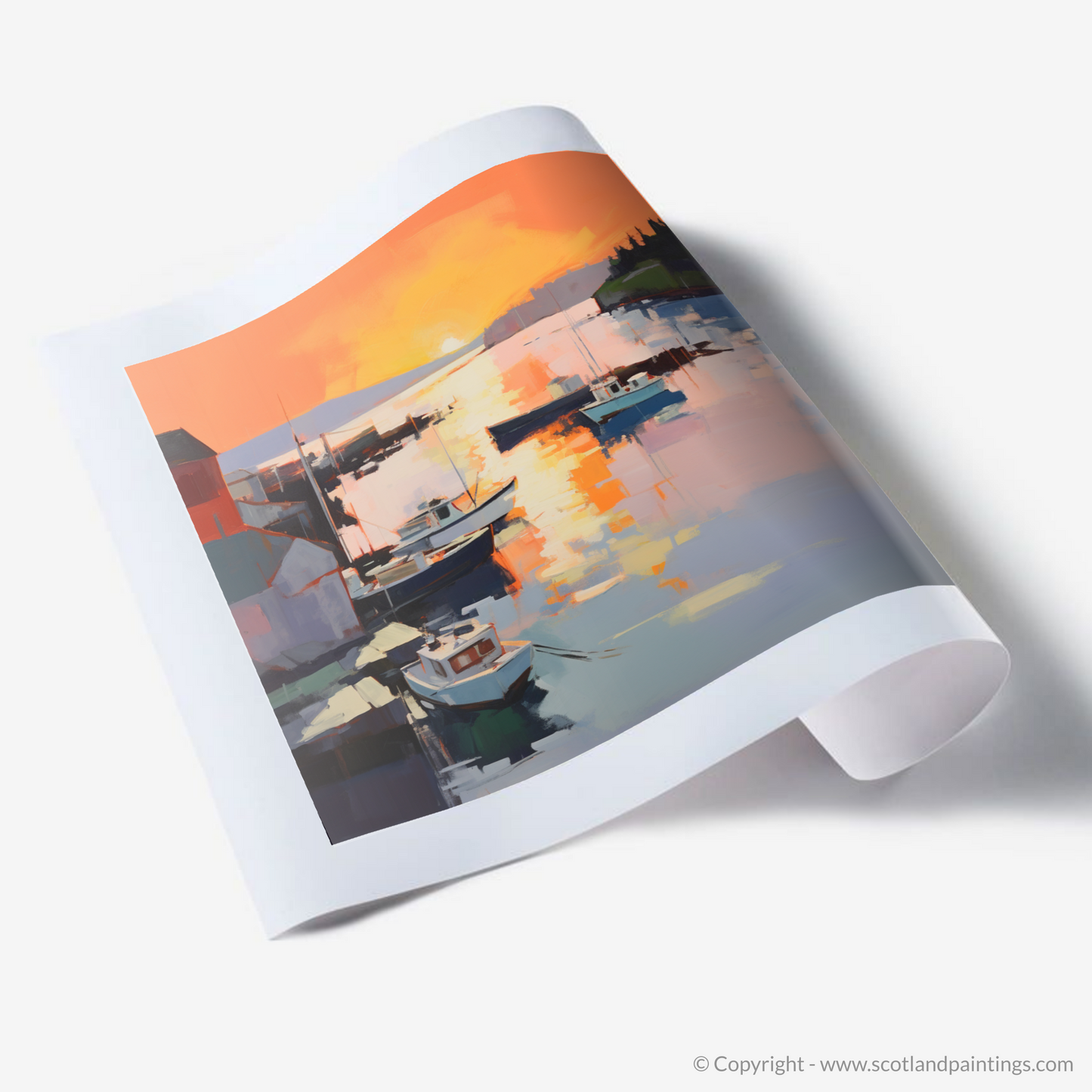 Tobermory Harbour at Sunset: A Contemporary Serenade in Colour