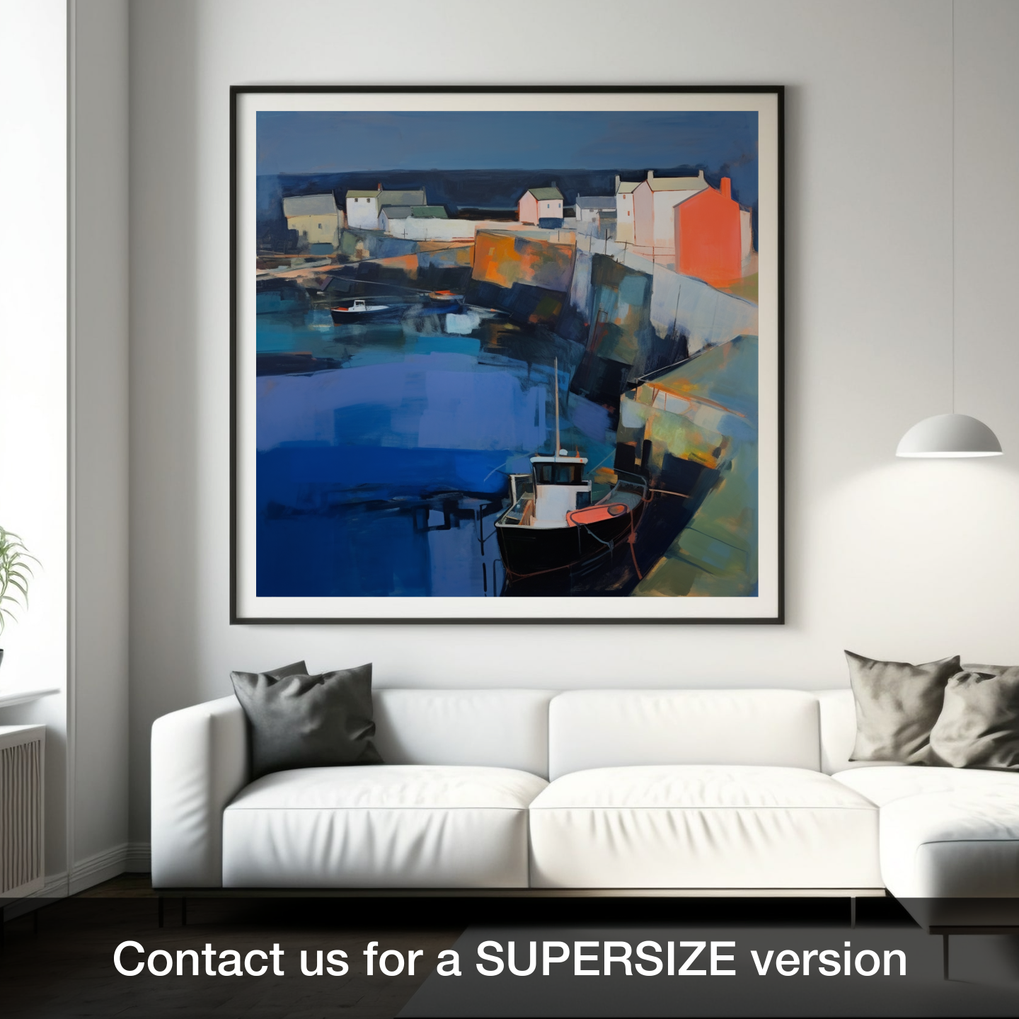 Portsoy Harbour at Dusk - An Abstract Impressionist Ode to Serenity