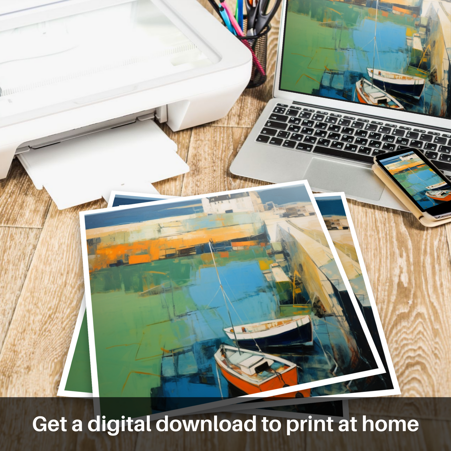 Harbour Hues of St Monans - An Abstract Impressionist Journey