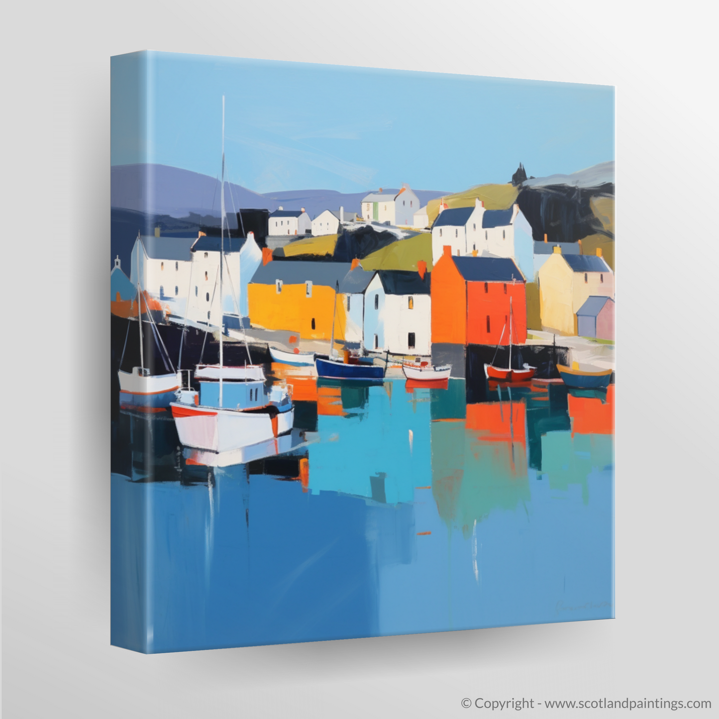 Portree Harbour Serenity: A Contemporary Ode to Scotland's Coastal Charm