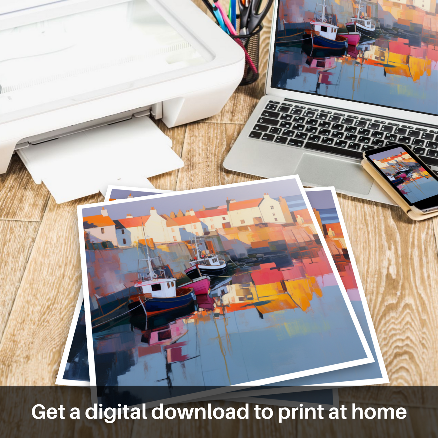 Pittenweem Harbour at Dusk: A Contemporary Ode to Scottish Seaside Tranquility