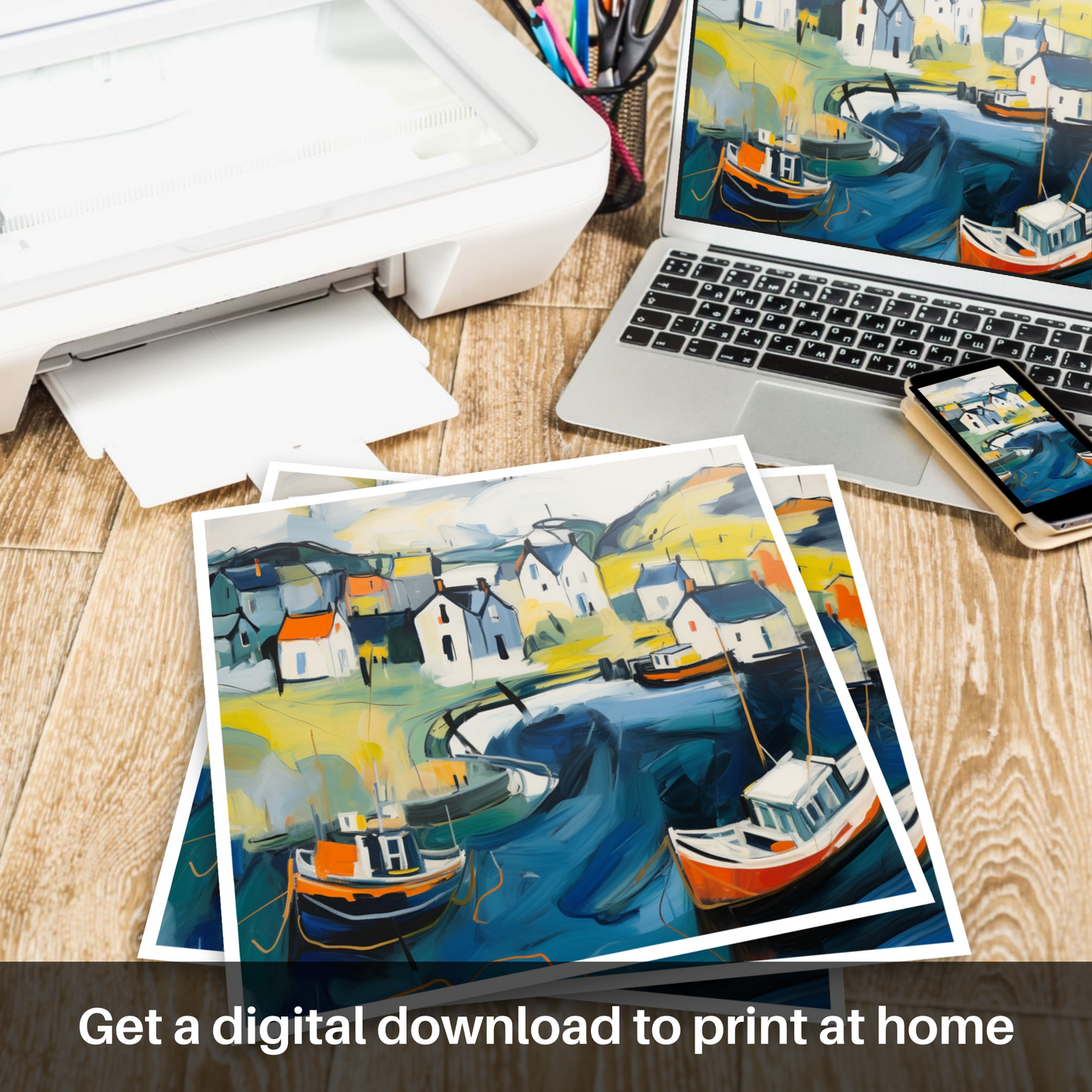 Harbour Hues: An Abstract Ode to Port Ellen