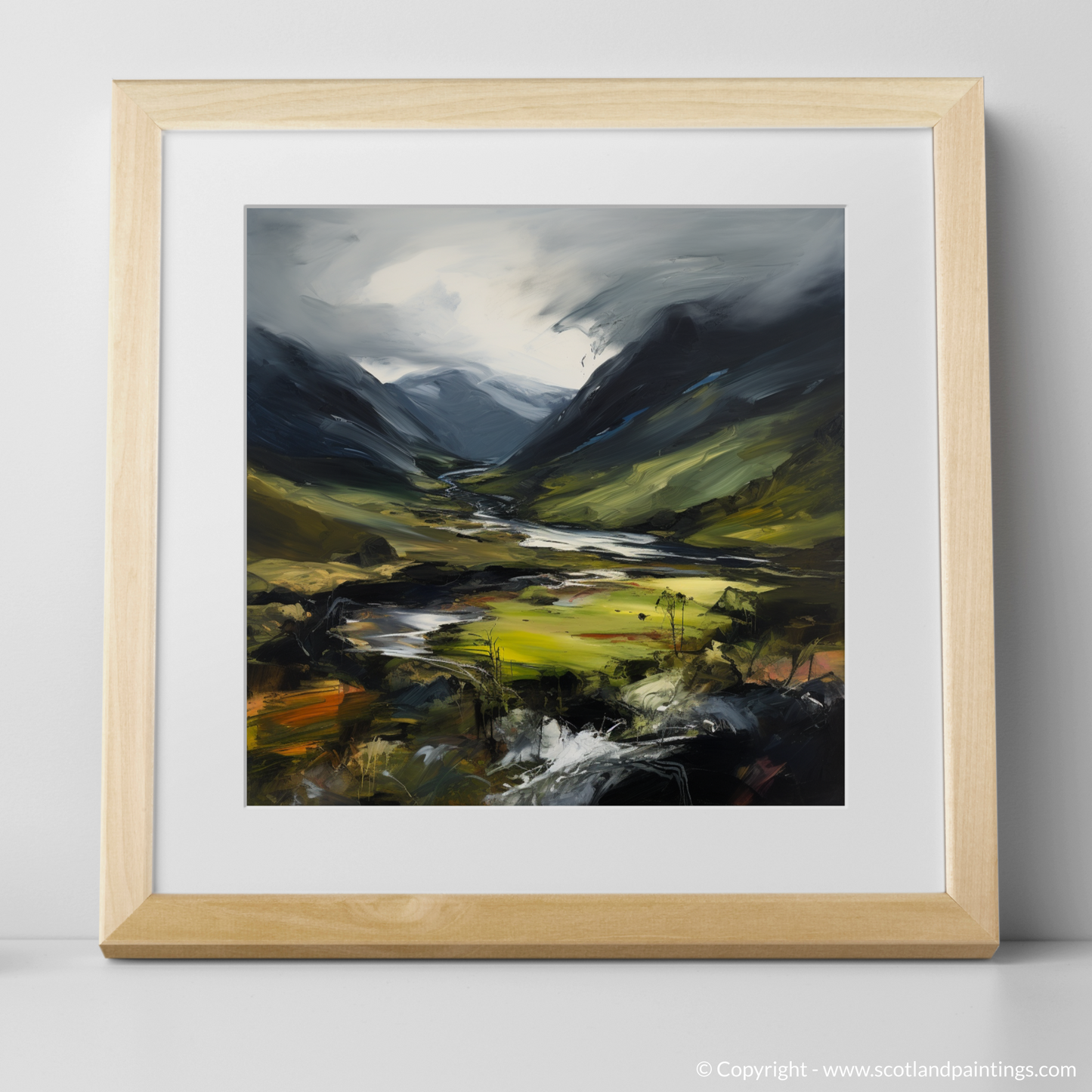 Art Print of Glen Strathfarrar, Highlands with a natural frame
